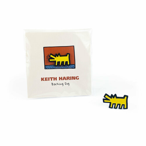 Значок металлический / Little Pins / Keith Haring - Barking Dog / Картины / Искусство фото, описание