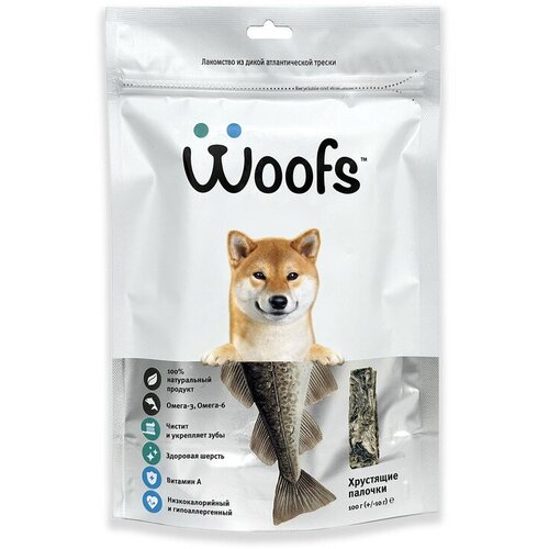 Рыбное лакомство Woofs для собак, сушеное, 