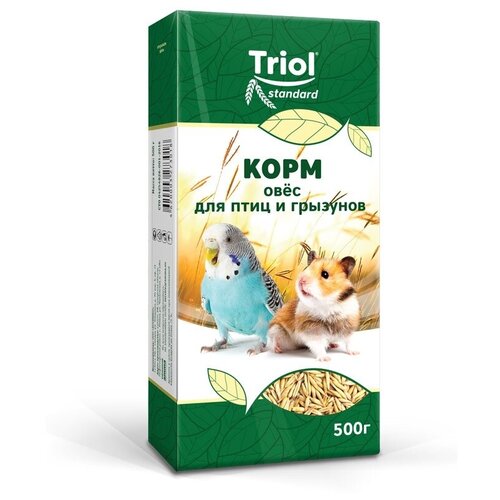 Triol корм Standard овёс для птиц и грызунов, 500 г фото, описание