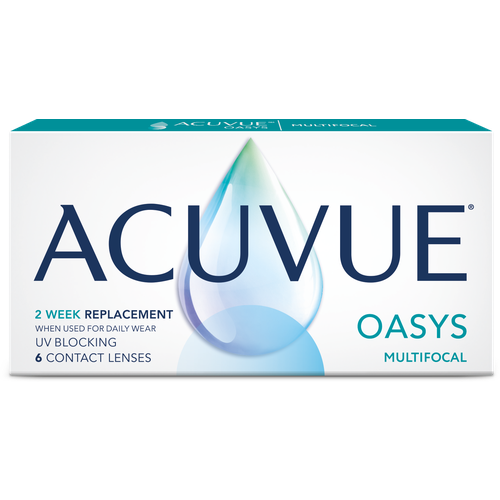 Контактные линзы ACUVUE Oasys Multifocal, 6 шт., R 8,4, D +5,5, ADD: средняя фото, описание