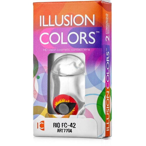 Контактные линзы ILLUSION Сolors Rio, 2 шт., R 8,6, D 0, fc-42 фото, описание