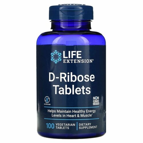 Life Extension D-Ribose Tablets, Д-Рибоза 100 таблеток фото, описание