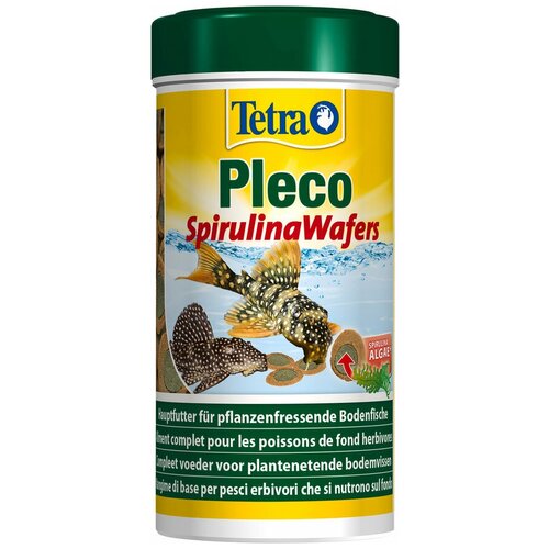 Сухой корм  для  рыб Tetra Pleco Spirulina Wafers, 250 мл, 105 г фото, описание