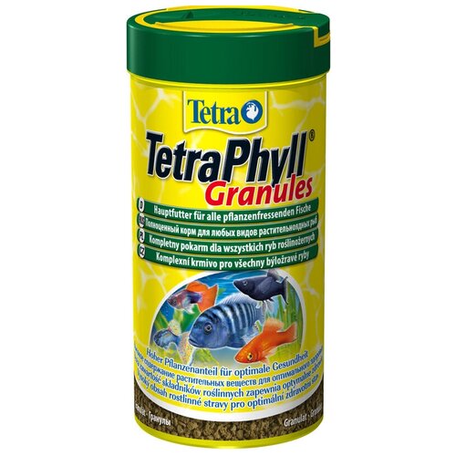 Сухой корм  для  рыб Tetra Phyll Granules, 250 мл, 90 г фото, описание