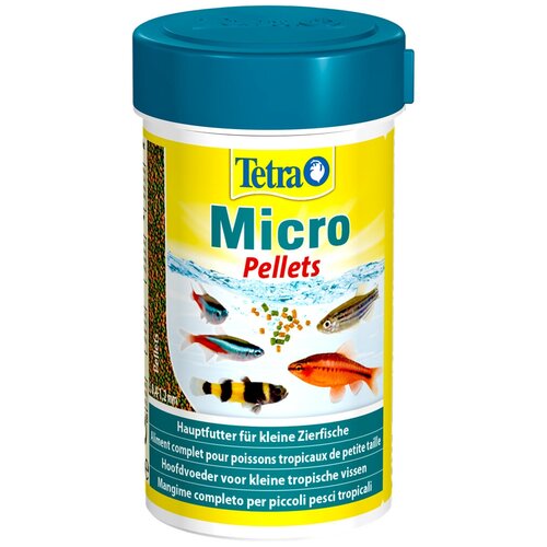 Сухой корм  для  рыб Tetra Micro Pellets, 100 мл, 46 г фото, описание