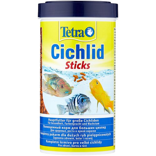 Сухой корм  для  рыб Tetra Cichlid Sticks, 500 мл, 160 г фото, описание