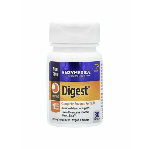 Digest Complete Enzyme Formula, энзимы, 30 капсул фото, описание