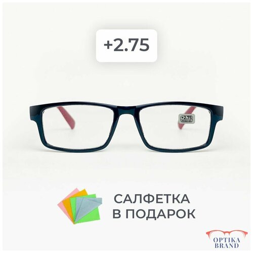 Очки прямоугольные для зрения мужские и женские +2.75 корригирующие очки для чтения +2.75 фото, описание