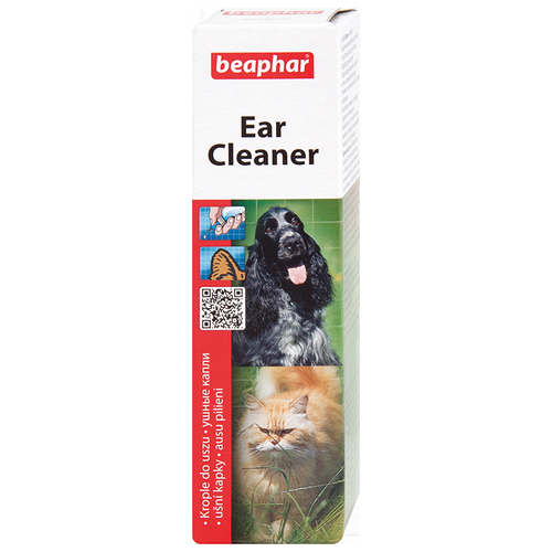 Капли -капли Beaphar Ear-Cleaner для чистки ушей у кошек и собак , 50 мл , 100 г фото, описание