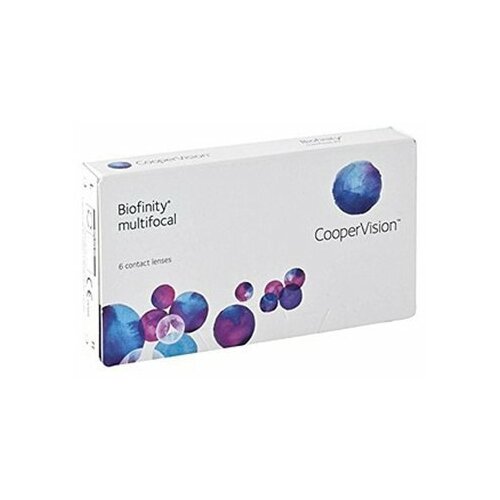 Контактные линзы CooperVision Biofinity Multifocal, 3 шт., R 8,6, D -5,5, ADD: +1.00 N, прозрачный, 1 уп. фото, описание