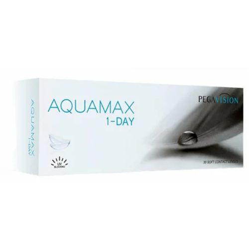 Контактные линзы Pegavision Aquamax 1-Day, 30 шт., R 8,6, D +1,5, прозрачный, 1 уп. фото, описание