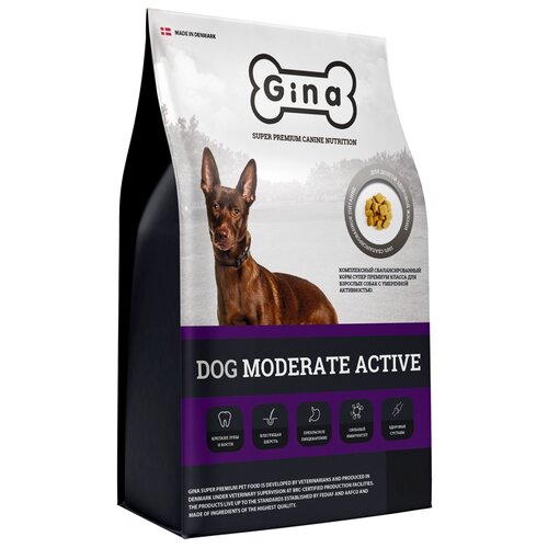 Сухой корм для собак Gina Dog moderate active 1 уп. х 1 шт. х 7500 г фото, описание