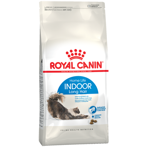 Сухой корм для длинношерстных кошек, живущих в помещении Royal Canin Indoor Long Hair 2 шт. х 400 г фото, описание