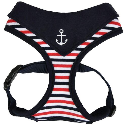 Шлейка Puppia Seaman harness A, обхват шеи 42  см, синий, XL фото, описание