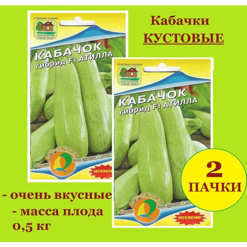 фото Кабачок кустовой ранний Атилла(2 упаковки*5 шт семян), купить онлайн за 248 рубл.