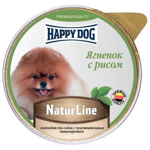 корм для собак Happy Dog NaturLine, при чувствительном пищеварении, ягненок, с рисом 1 уп. х 1 шт. х 125 г фото, описание