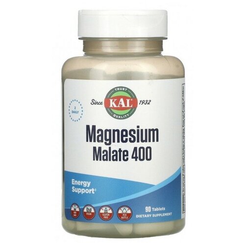 Таблетки KAL Magnesium Malate, 212 г, 400 мг, 90 шт. фото, описание