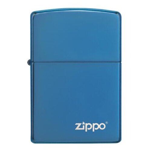 Оригинальная бензиновая зажигалка ZIPPO 20446ZL ZIPPO Logo с покрытием Sapphire фото, описание