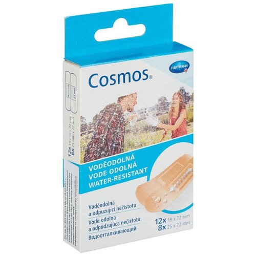 Hartmann Cosmos Water-resistant пластырь водоотталкивающий 2 размера, 20 шт. бежевый фото, описание