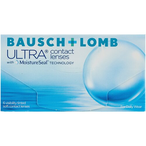 Контактные линзы Bausch & Lomb Ultra, 6 шт., R 8,5, D -4, 1 уп. фото, описание