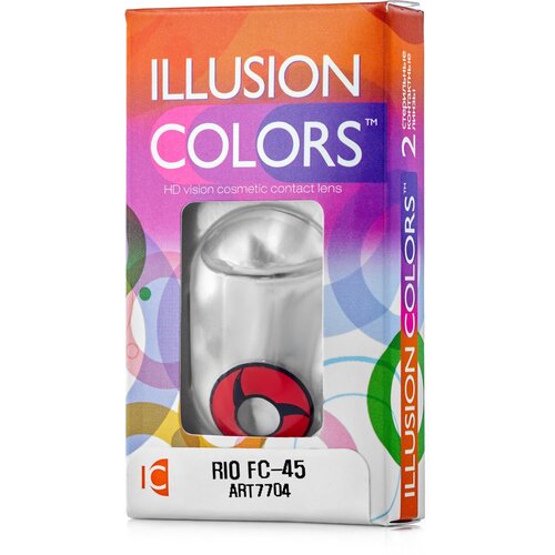 Контактные линзы ILLUSION Сolors Rio, 2 шт., R 8,6, D 0, fc-45 фото, описание