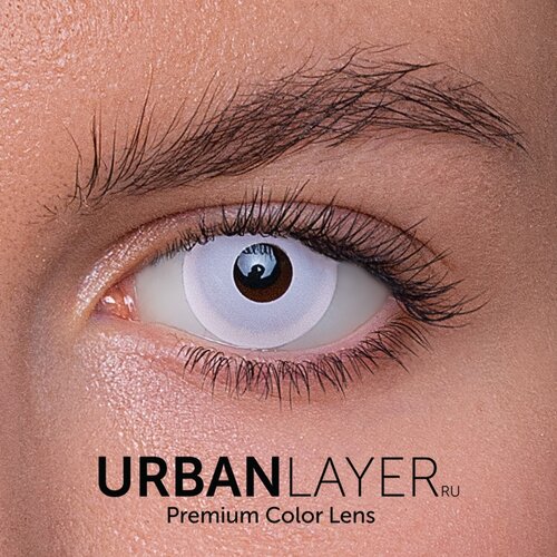 Контактные линзы URBAN LAYER ru Crazy, 2 шт., R 8,8, D -6, white out, 1 уп. фото, описание