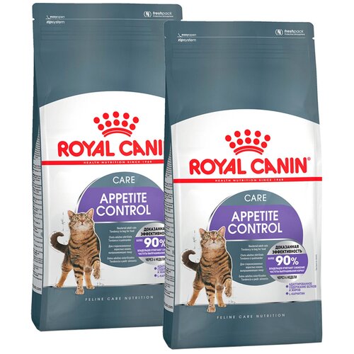 ROYAL CANIN APPETITE CONTROL CARE диетический для взрослых кошек контроль выпрашивания корма (0,4 + 0,4 кг) фото, описание