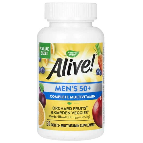 Nature's Way Alive! Men’s Energy Complete Multivitamin (мультивитамины для мужчин) 130 таблеток (Nature's Way) фото, описание