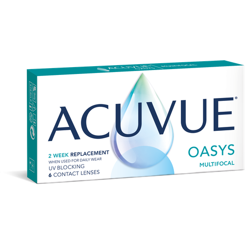 Контактные линзы ACUVUE Oasys Multifocal, 6 шт., R 8,4, D +2, ADD: низкая фото, описание