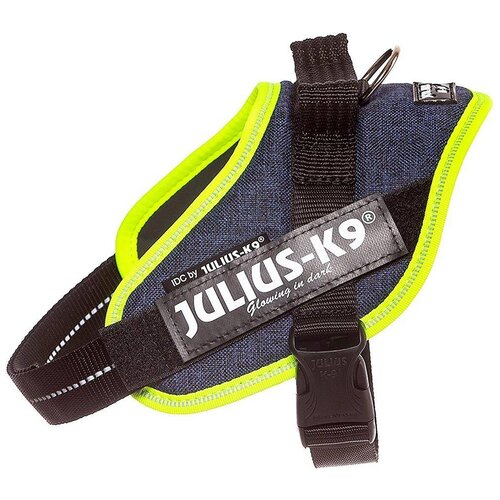 Шлейка JULIUS-K9 IDC Powerharness Mini синий/зеленый неон, S фото, описание