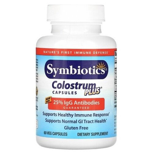 Symbiotics Colostrum Plus молозиво колострум плюс 60 капсул фото, описание