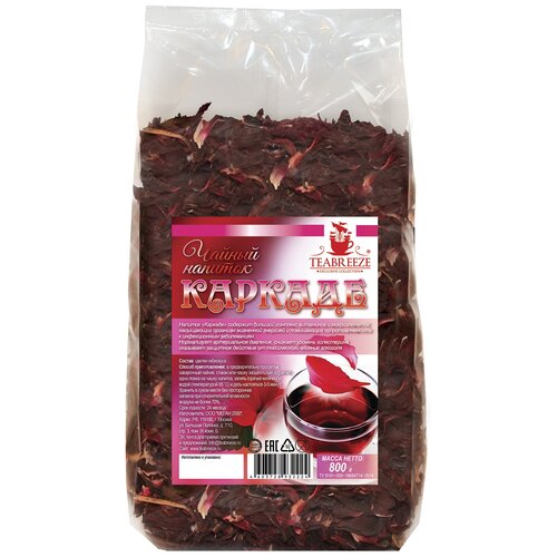 TeaBreeze чай Чайный напиток красный Teabreeze Каркаде, 800 г фото, описание