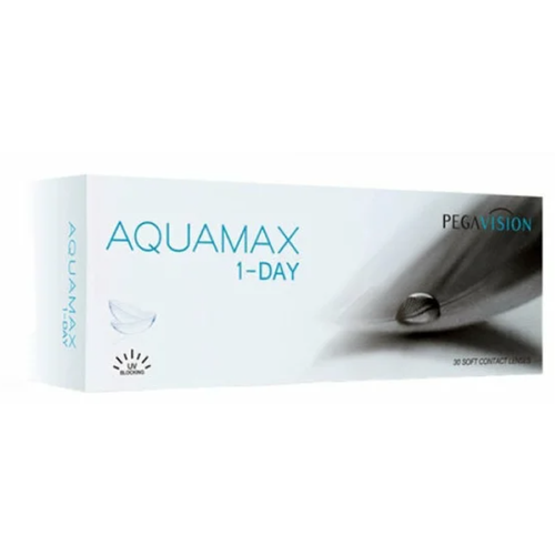 Контактные линзы Pegavision Aquamax 1-Day, 30 шт., R 8,6, D -5,25, прозрачный, 1 уп. фото, описание