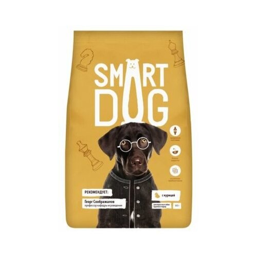 Smart Dog корм для взрослых собак крупных пород с курицей фото, описание