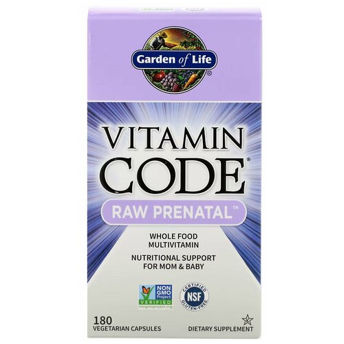 Garden of Life Vitamin Code RAW Prenatal (Комплекс витаминов для беременных и кормящих женщин) 180 вегетарианских капсул фото, описание