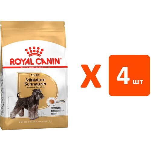 Корм для собак-взрослого Миниатюрного Шнауцера: с 10мес. (Miniature Schnauzer 25) 3 кг (4 шт.) фото, описание