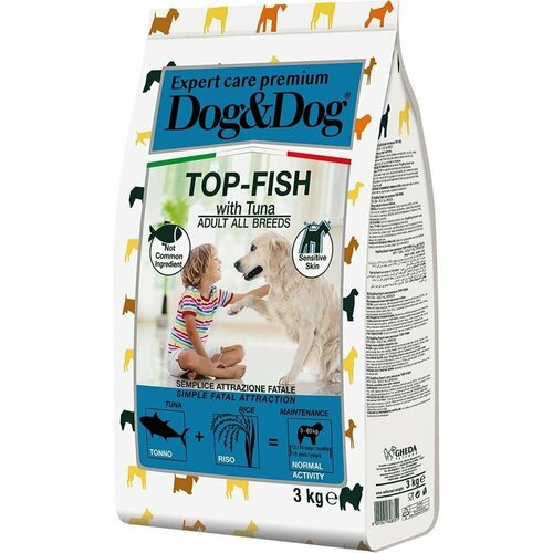 Сухой корм Dog&Dog Expert Premium Top-Fish, для взрослых собак с тунцом, 3кг фото, описание