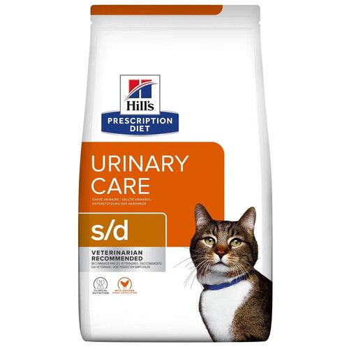 Сухой корм для кошек Hill's Prescription Diet Urinary Care S/D, для профилактики МКБ, с курицей 3000 г (кусочки в желе) фото, описание