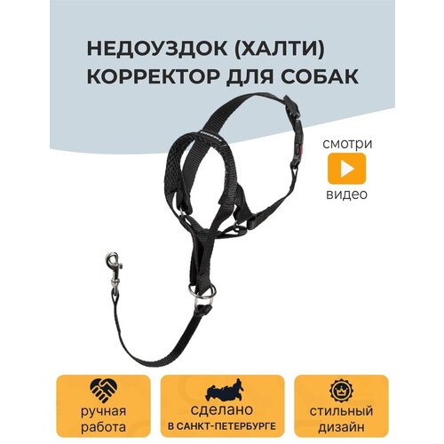 Недоуздок (Халти) №3 корректор для собак CHOKERZ. Обхват морды 20-30 см, шеи - 40-50 см фото, описание