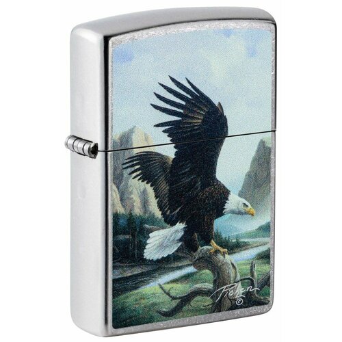 Зажигалка ZIPPO Linda Picken с покрытием Street Chrome, латунь/сталь, серебристая, 38x13x57 мм фото, описание