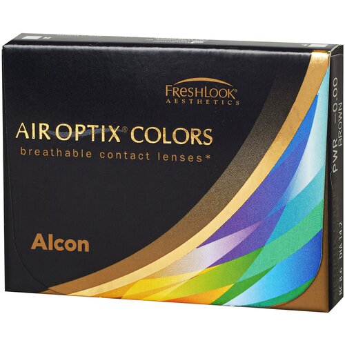 Контактные линзы Alcon Air optix Colors, 2 шт., R 8,6, D -6, sterling grey фото, описание