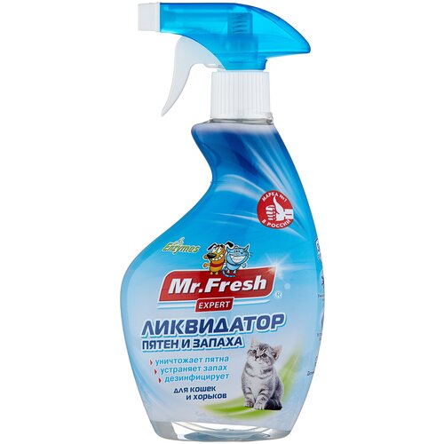 Ликвидатор запаха Mr. Fresh ликвидатор пятен и запаха для кошек и хорьков , 500 мл , 500 г фото, описание