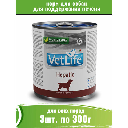 Farmina Vet Life Dog Hepatic 3шт по 300г корм для собак при заболеваниях печени фото, описание