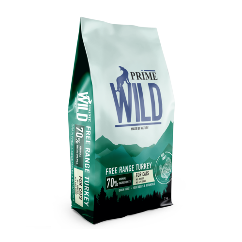 PRIME WILD GF FREE RANGE Сухой корм для котят и кошек, индейка, 2 кг фото, описание