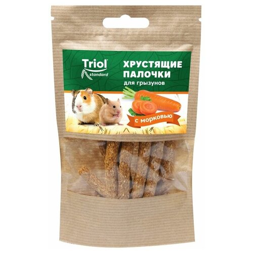 Лакомство Тriol Standard хрустящие палочки для грызунов с морковью, 30г фото, описание