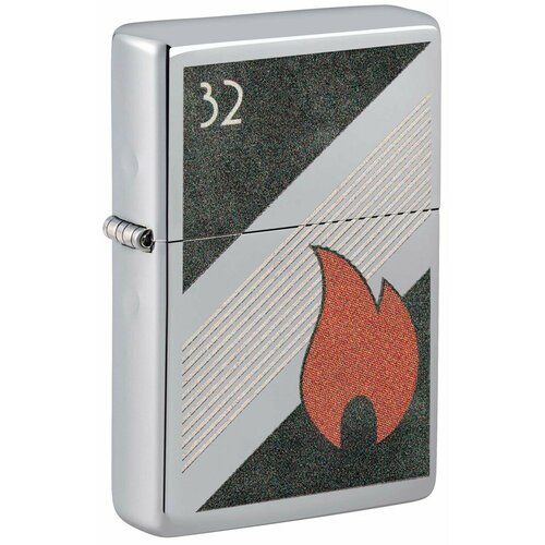 Зажигалка ZIPPO Vintage с покрытием High Polish Chrome, латунь/сталь, серебристая, 38x13x57 мм фото, описание