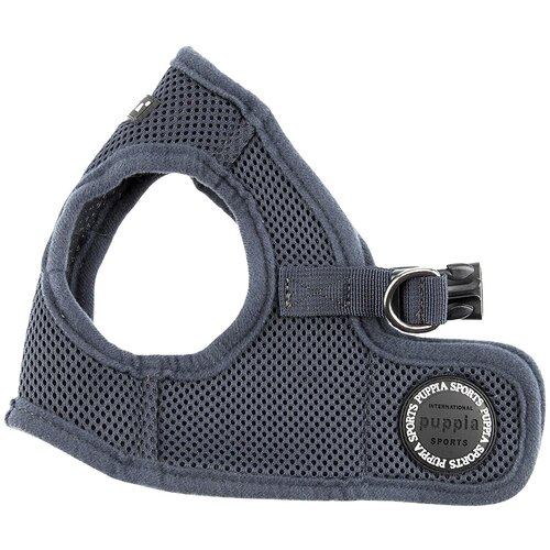 Шлейка Puppia Soft vest harness B, обхват шеи 29  см, серый, M фото, описание