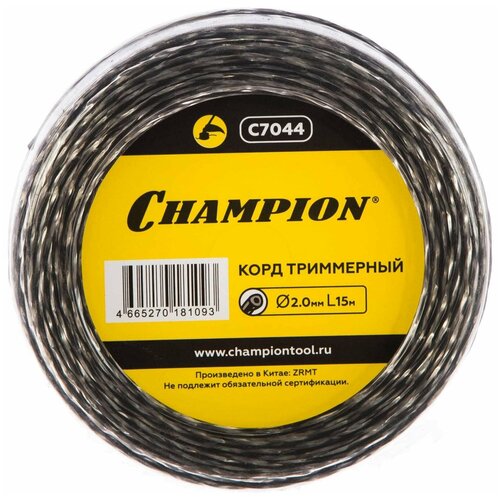 фото Леска для триммеров CHAMPION Tri-twist 2мм 15м витой треугольник, купить онлайн за 210 рубл.