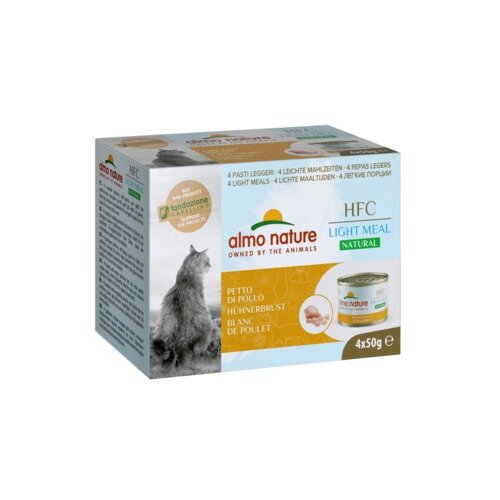 Влажный корм для кошек Almo Nature Light, с куриной грудкой 4 шт. х 50 г фото, описание