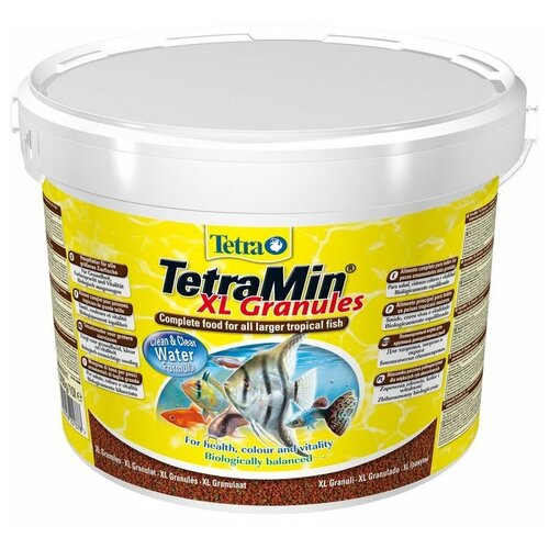 Сухой корм  для  рыб, рептилий, ракообразных Tetra TetraMin XL Granules, 10 л, 3.7 кг фото, описание